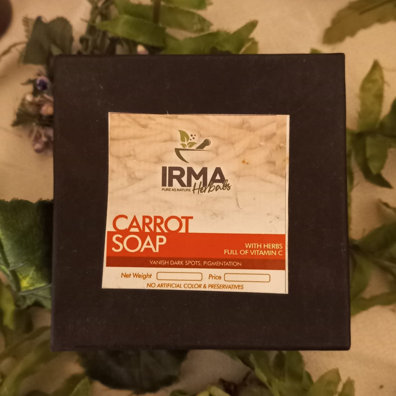 WhatsApp-Image-2024-12-29-at-10.34.43-PM.jpeg CARROT SOAP with herbs full of Vitamin C - Image 1